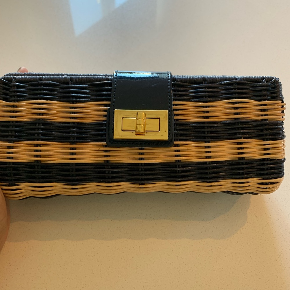 NWT Jcrew rattan clutch